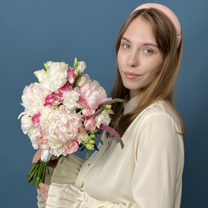 Букет невесты Нежность с пионами