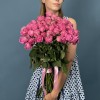 11 кустовых пионовидных роз Мисти Баблс 60 см