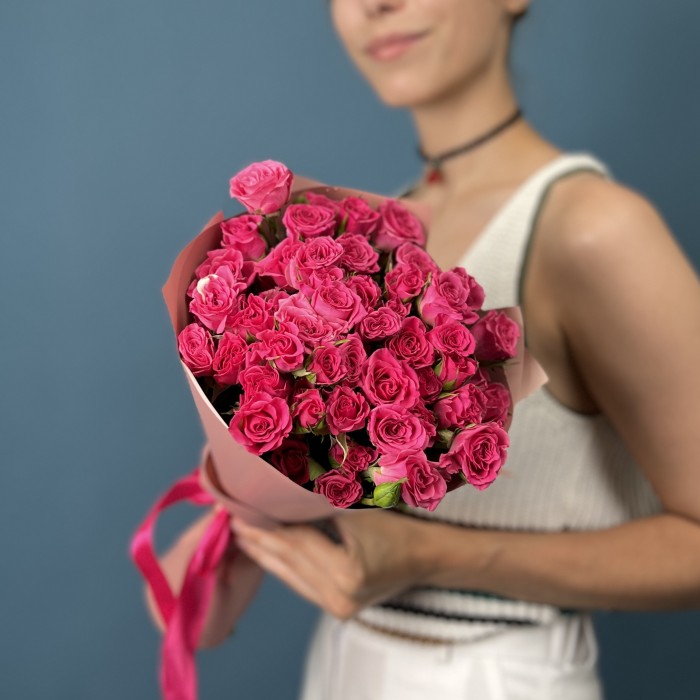 15 кустовых роз Глория 40 см