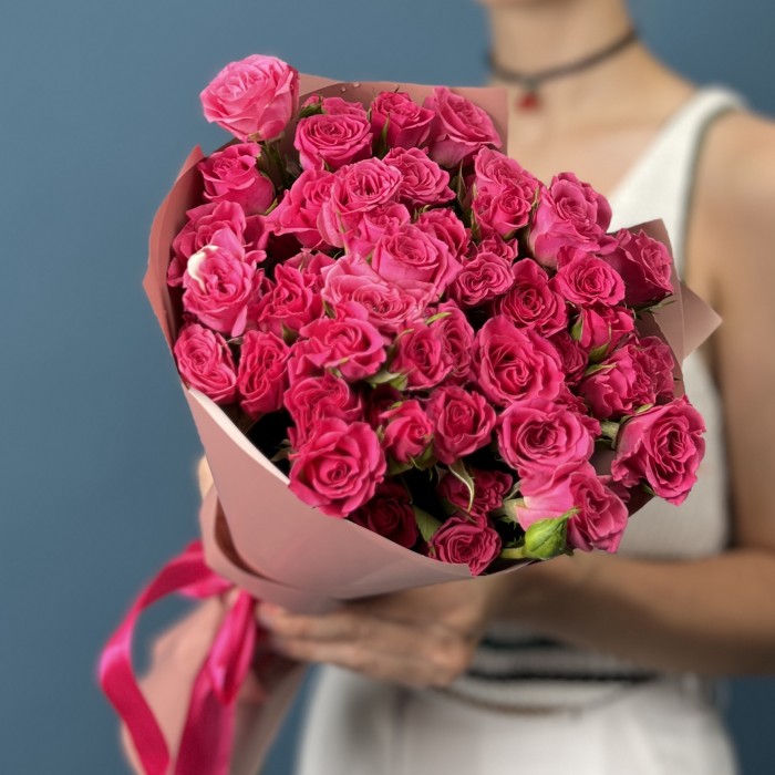 15 кустовых роз Глория 40 см