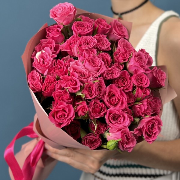 15 кустовых роз Глория 40 см