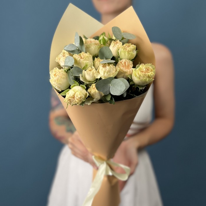 5 Кустовых пионовидных роз Саммер-роз 40 см