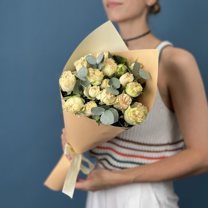 5 Кустовых пионовидных роз Саммер-роз 40 см