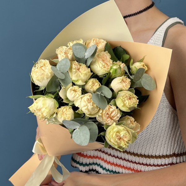 5 Кустовых пионовидных роз Саммер-роз 40 см