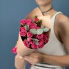 5 кустовых малиновых роз Глория 40 см