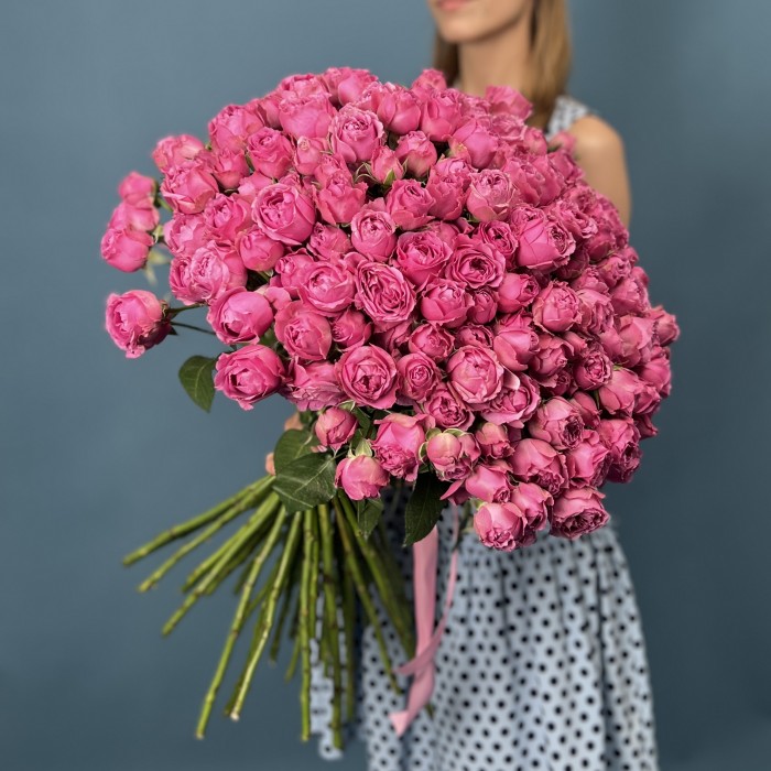 51 кустовая пионовидная Роза Мисти Баблс 60 см