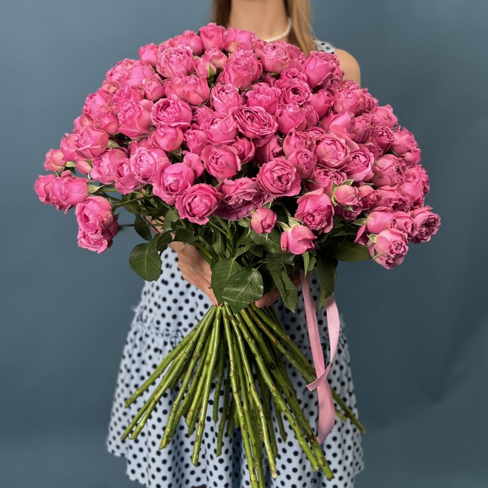 51 кустовая пионовидная Роза Мисти Баблс 60 см