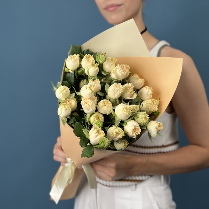 7 Кустовых пионовидных роз Саммер-роз 40 см