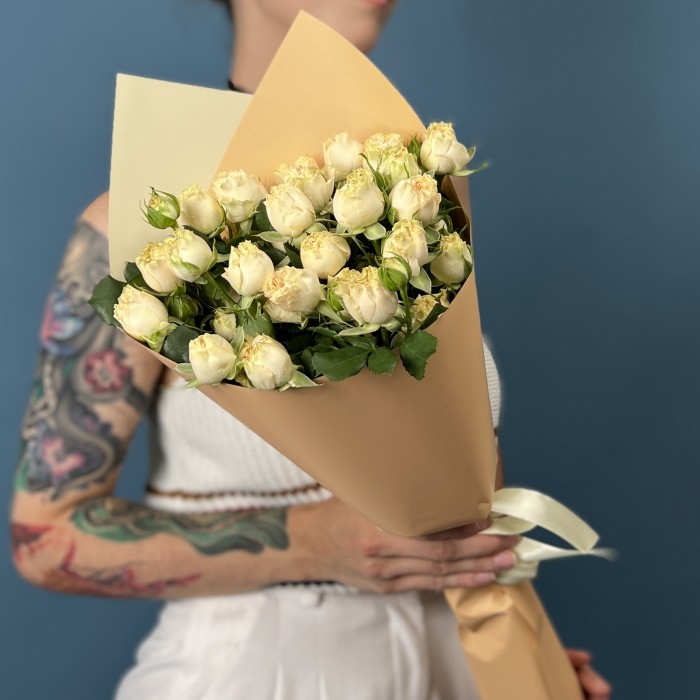 7 Кустовых пионовидных роз Саммер-роз 40 см