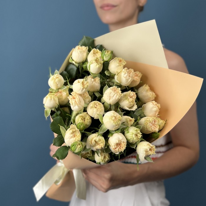 7 Кустовых пионовидных роз Саммер-роз 40 см