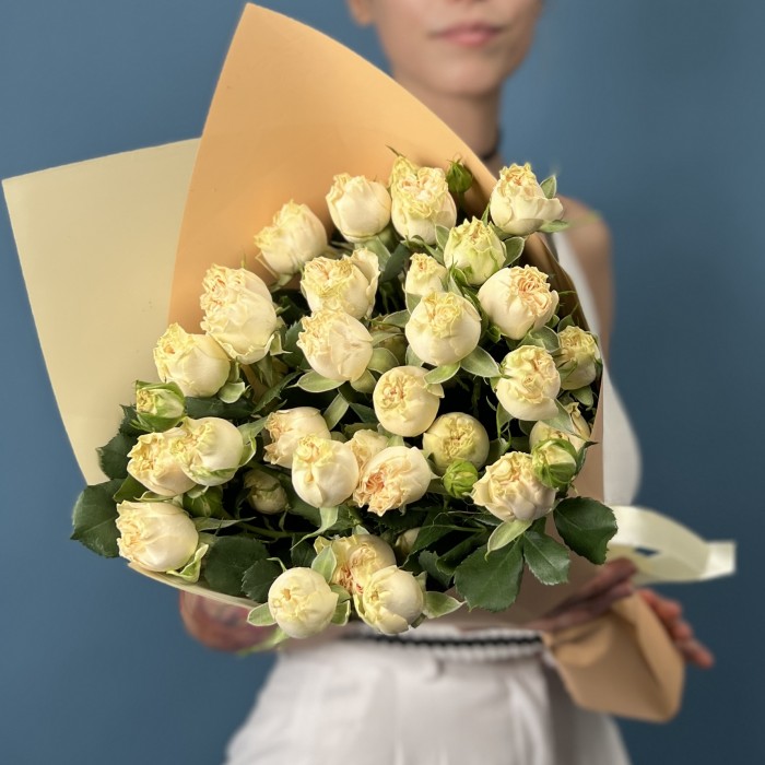 7 Кустовых пионовидных роз Саммер-роз 40 см