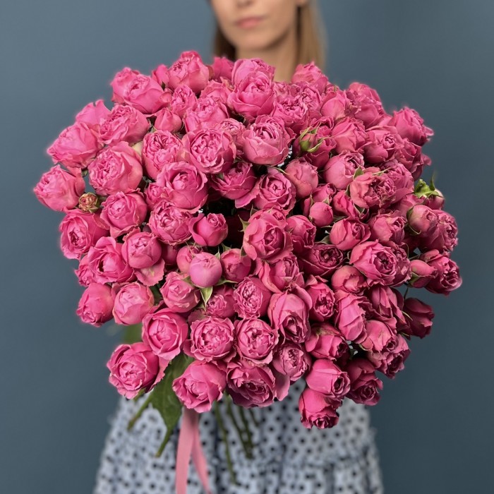 Кустовая пионовидная Роза Мисти Баблс 60 см