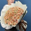 51 Зелено-персиковая роза Тедди 40 см