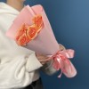 5 кораллово-кремовых роз Верона 40 см