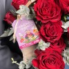 19 красных роз в корзине с чаем Любимой Бабушке