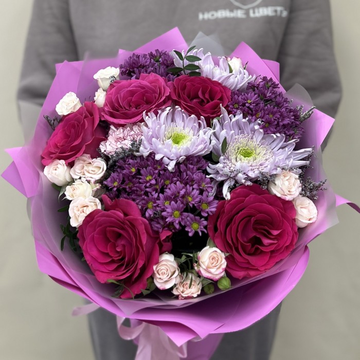 Букет дня с розами Нежность