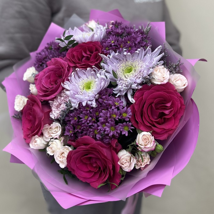 Букет дня с розами Нежность