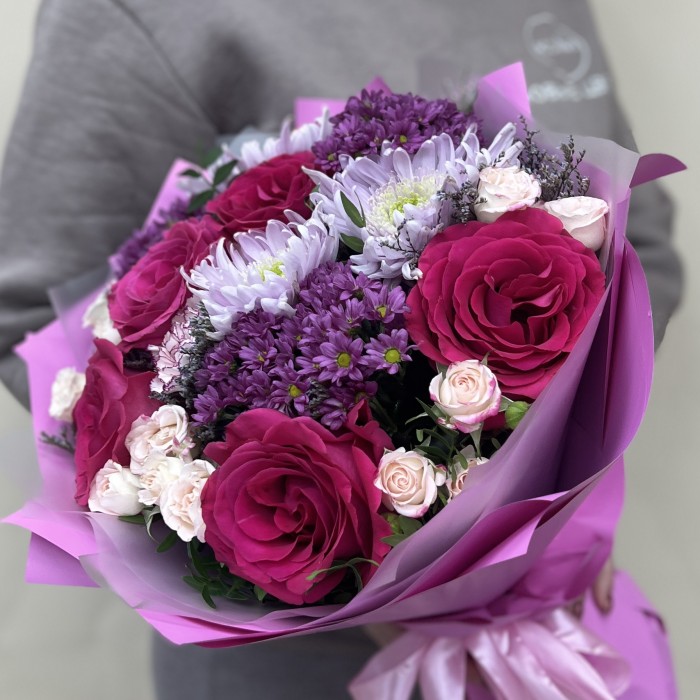 Букет дня с розами Нежность