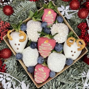 Новогодняя клубника в шоколаде барашки