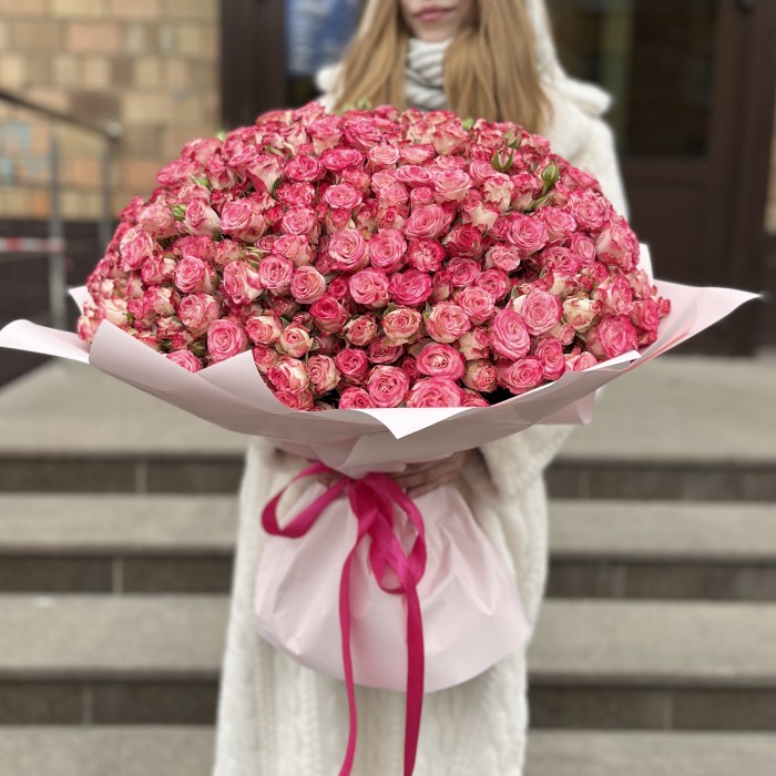 101 кустовая пионовидная роза Сансет Мэджик 60 см