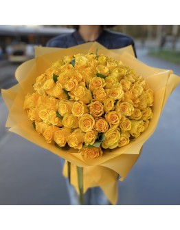 101 желтая роза