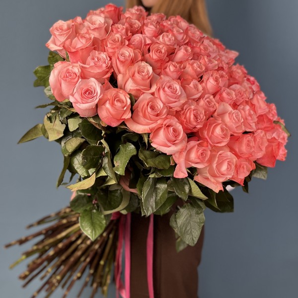 101 нежная роза Би Свит 70 см