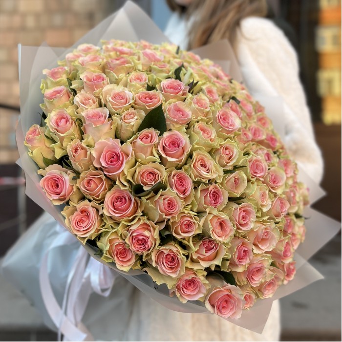 101 роза Топ-Гир 50 см