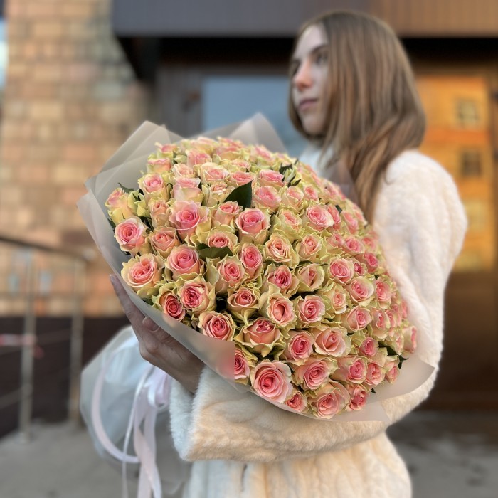 101 роза Топ-Гир 50 см