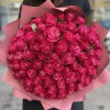 101 малиновая роза Муви Стар 40 см