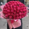 101 малиновая роза Муви Стар 40 см