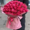 101 малиновая роза Муви Стар 40 см