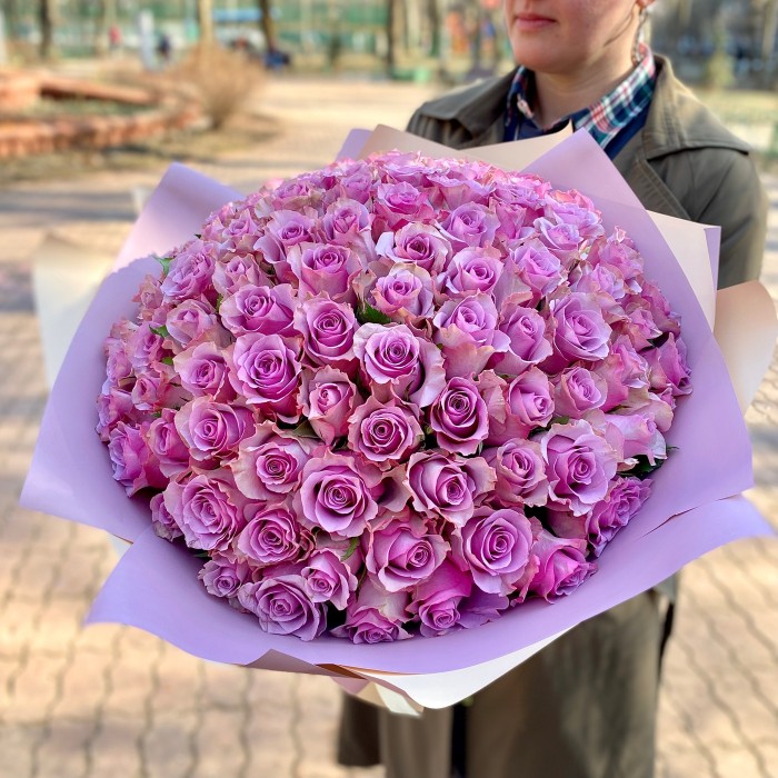 101 сиреневая роза