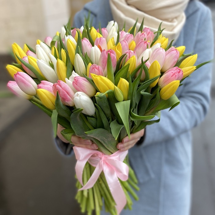 101 нежный тюльпан