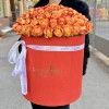 101 яркая роза в коробке