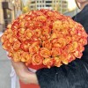 101 яркая роза в коробке