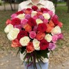 Микс из 51 розы 60 см Летние краски