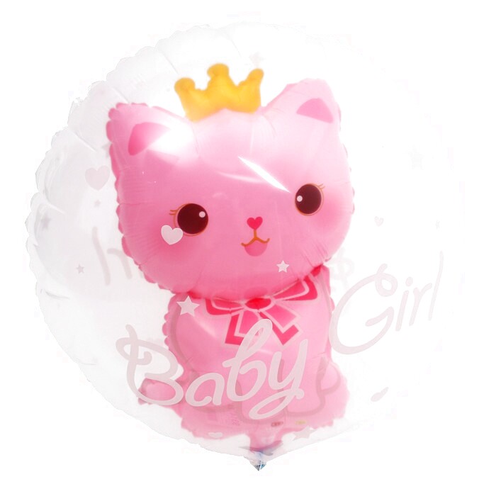 Круглый прозрачный шар с котенком внутри