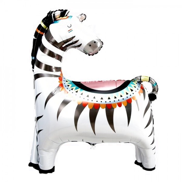 Шар фигура напольная Зебра (фольга)