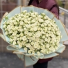 101 белая кустовая роза 40см