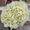 101 белая кустовая роза 40см
