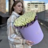 101 белая роза в шляпной коробке