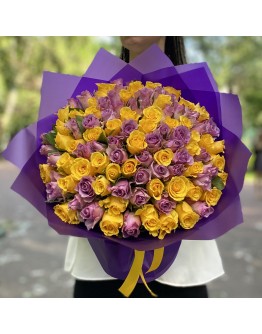 101 роза Экзотический микс