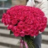 101 малиновая роза Пинк Флойд 60 см