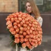 101 пионовидная роза Кахала 60 см