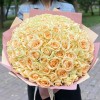 101 роза Пич аваланш 40 см