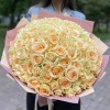 101 роза Пич аваланш 40 см