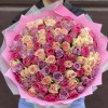 101 роза Розовый микс