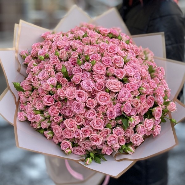101 розовая кустовая роза Одилия 50см