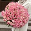 101 розовая роза Булевард 50 см