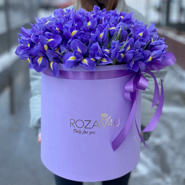 101 синий ирис в коробке